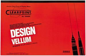 ClearPrint 10001416 Plain Vellum Pad 50 Sheet - 16 lb Basis Weight - Tabloid 11" x 17" - 1 / Pad - White Paper