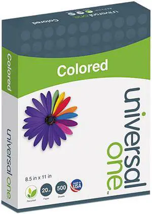 UNIVERSAL Colored Paper 20lb 8-1/2 x 11 Green 500 Sheets/Ream 11203 UNIVERSAL Colored Paper 20lb 8-1/2 x 11 Green 500 Sheets/Ream 11203