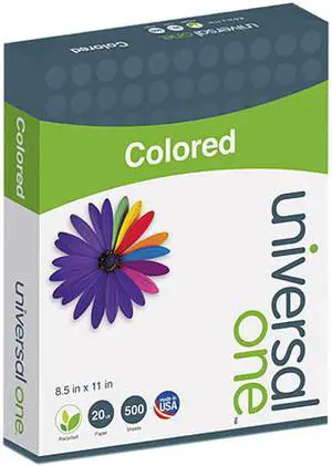 UNIVERSAL Colored Paper 20lb 8-1/2 x 11 Blue 500 Sheets/Ream 11202