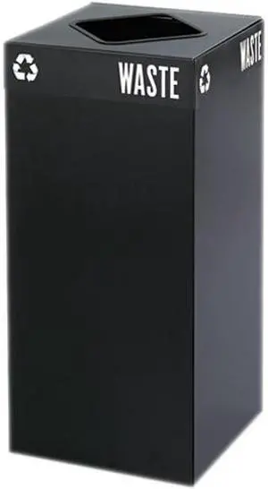 Safco 2982BL Public Square® Black Base, 31-Gallon 15 1/4"w x 15 1/4"d x 32"h Black - OEM