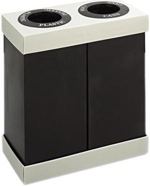 Safco 9794BL At-Your-Disposal® Recycling Center Double 31"W x 16"D x 33"H Black - OEM