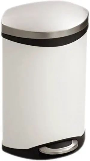 Safco 9901WH Step-On - 3 Gallon 12wx8.5dx17H White - OEM