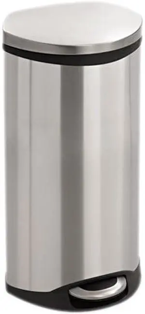 Safco 9902SS Step-On - 7.5 Gallon 15wx13.5dx26.5H Stainless Steel - OEM