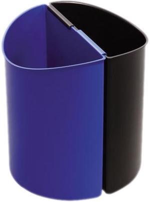 Safco 9927BB Desk-Side Receptacle-SM 13WX8DX13.5H Black & Blue - OEM