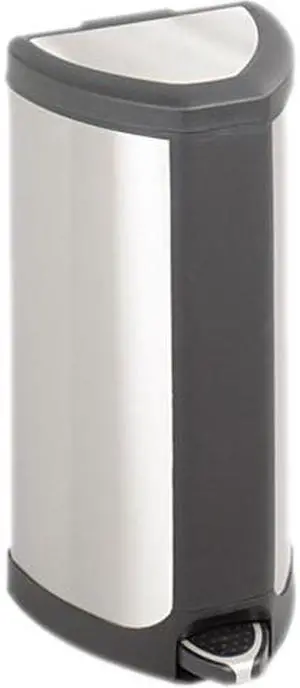 Safco 9685SS Stainless Step-On 4 Gallon Receptacle 10 3/4"w x 10 3/4"d x 20 1/2"h Stainless Steel