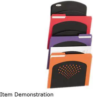 Safco Steel Wall Rack Letter/Legal Seven Pocket Black 91/2 x 2 x 21 3/4 3185BL
