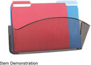 Safco Onyx Steel Wall Pocket Legal Black 15 x 3 x 9 5653BL