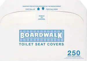 Boardwalk K2500 Premium Half-Fold Toilet Seat Covers, 250 Covers/Sleeve, 10 Sleeves/Carton, 1 Carton