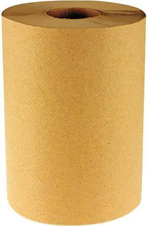 Boardwalk Hardwound Paper Towels Nonperforated 1-Ply Natural 800ft 6 Rolls
