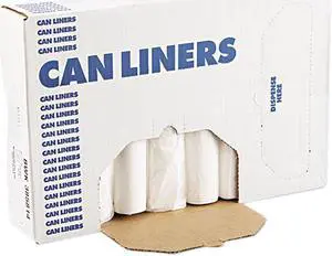 Boardwalk385814 High-Density Can Liners, 38 x 58, 60gal, 11 Micron, Clear, 25/Roll, 8 Rolls/CT, 1 Carton