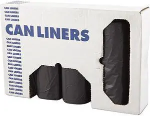 Boardwalk 4347SEH XX-Heavy-Grade Can Liners, 43 x 47, 56gal, 1.1mil, Gray, 25/Roll, 4 Rolls/Carton, 1 Carton