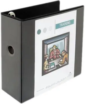 UNIVERSAL Comfort Grip Deluxe Plus D-Ring View Binder 5" Capacity 8-1/2 x 11 Black 30755