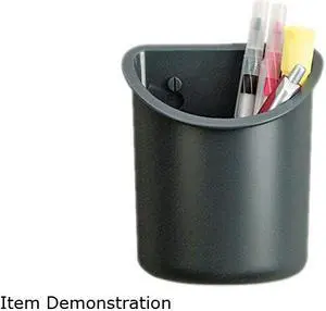 UNIVERSAL Recycled Plastic Cubicle Pencil Cup 4 1/4 x 2 1/2 x 5 Charcoal 08193