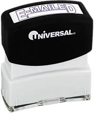 Message Stamp, E-Mailed, Pre-Inked/Re-Inkable, Blue