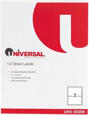 Inkjet/Laser Printer Labels, 5-1/2 X 8-1/2, White, 200/Pack