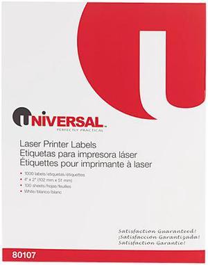 Laser Printer Permanent Labels, 2 X 4, White, 1000/Box