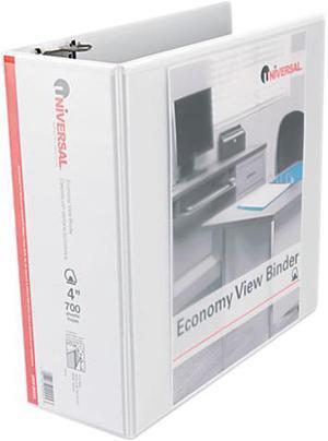 UNIVERSAL Slant-Ring Economy View Binder 4" Capacity White 20994