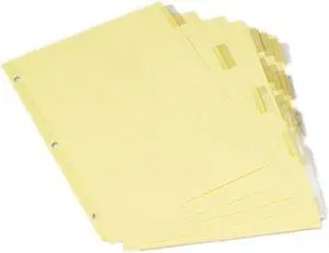 UNIVERSAL Economical Insertable Index Clear Tabs 5-Tab Letter Buff 6 Sets/Pack 21871