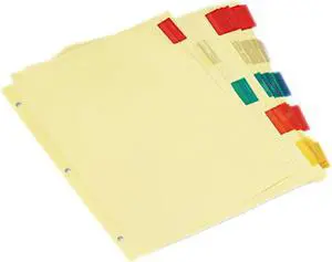 UNIVERSAL Economical Insertable Index Multicolor Tabs 5-Tab Letter Buff 6 Sets/Pack 21870
