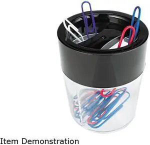 Magnetic Clip Dispenser, Two Compartments, Plastic, 2 1/2 x 2 1/2 x 3