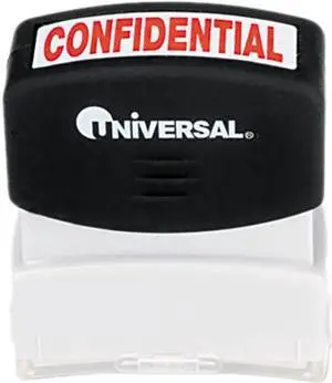 Message Stamp, Confidential, Pre-Inked/Re-Inkable, Red