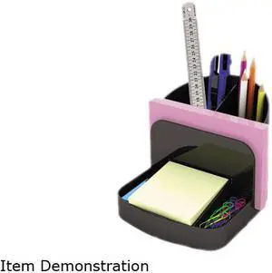 UNIVERSAL Deluxe Message Center Six Sections 5 1/2 x 6 3/4 x 5 Black 08110