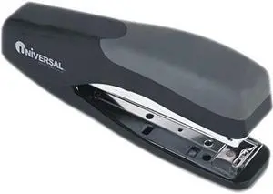 UNIVERSAL Stand-up Full Strip Stapler 20-Sheet Capacity Black/Gray 43148