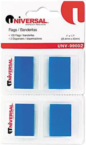 Page Flags, Blue, 50 Flags/Dispenser, 2 Dispensers/Pack