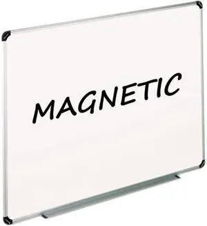 Magnetic Dry Erase Board, Melamine, 36 X 24, White, Aluminum/Plastic F