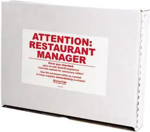 Smartcompliance Restaurant First Aid Cabinet Refill, 214-Pieces