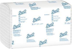 Scott Control Hand Towels Slimfold (04442) with Fast-Drying Absorbency Pockets, White, 90 Towels / Clip, 24 Packs / Case