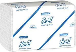 SCOTTFOLD Paper Towels 7 4/5 x 12 2/5 White 175 Towels/Pack 25 Packs/Carton 01960