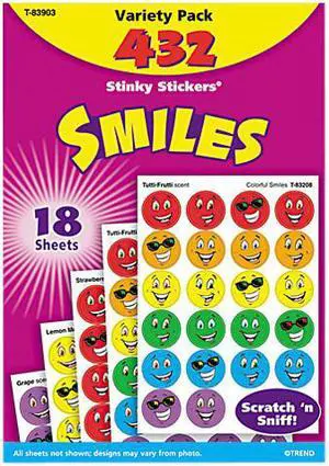 Stinky Stickers Variety Pack, Smiles, 432/Pack