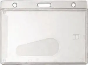 Frosted Rigid Badge Holder, 2 1/8 X 3 3/8, Clear, Horizontal, 25/Bx