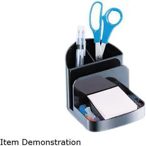 Officemate Rcyl'd Desktop Organizer 5-Comp 5-3/8"x6-3/4"x5" Black 26022