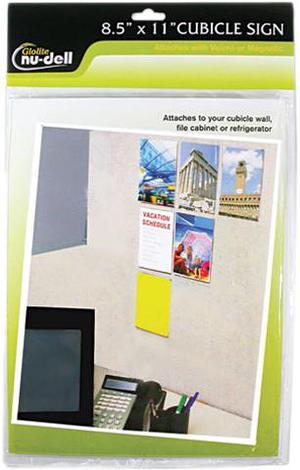 Clear Plastic All-Purpose Mountable Sign Holder Magnetic/Hook-Loop Horizontal/Vertical Orientation 8.5 x 11 Insert 37085Z