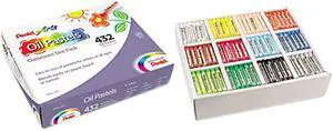 Pentel PHN12CP Arts Oil Pastels Class Pack, Set of 432, 2.38" Crayon Length - 0.38" Crayon Diameter - 432 / Pack