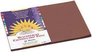 Construction Paper, 58 Lbs., 12 X 18, Dark Brown, 50 Sheets/Pack