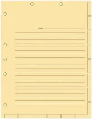 Tabbies 54519 - Medical Chart Index Divider Sheets, 8-1/2 x 11, Manila, 400/Box