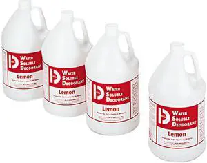 Water-Soluble Deodorant, Lemon Scent, 1gal Bottles, 4/Carton