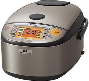 Zojirushi NP-HCC10XH 5.5 cups & 1 L Induction Heating System Rice Cooker and Warmer, Stainless Dark Gray