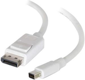 10FT MINI DISPLAYPORT&TRADE; TO DISPLAYPORT&TRADE; ADAPTER CABLE 4K 30HZ - WHITE