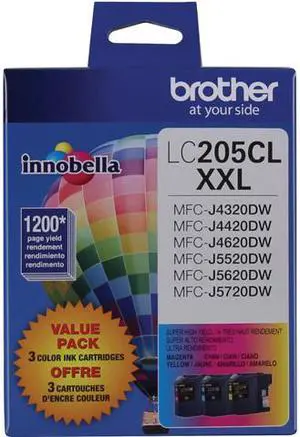 Brother LC2053PKS Super High Yield Innobella Ink Cartridge - Combo Pack - Cyan/Magenta/Yellow