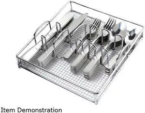 Gibson Home Abbeville 61 Piece Flatware Set with Wire Caddy