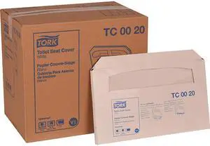 Toilet Seat Cover, 14.5" x 17", White, 20/Carton TC0020