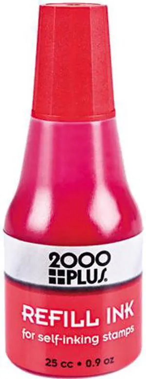 2000 PLUS 2000 PLUS Self-Inking Refill Ink, Red, .9 oz. Bottle