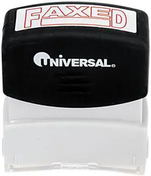 Universal Message Stamp, FAXED, Pre-Inked/Re-Inkable, Red