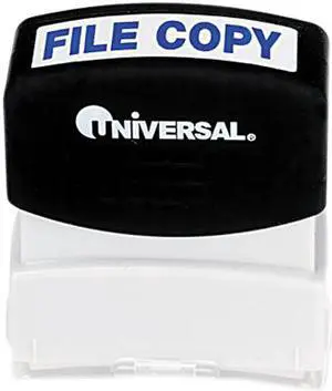 Universal Message Stamp, FILE COPY, Pre-Inked/Re-Inkable, Blue