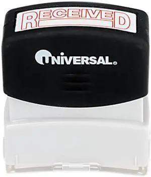 Universal Message Stamp, RECEIVED, Pre-Inked/Re-Inkable, Red