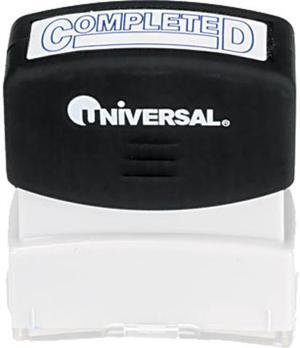 Universal Message Stamp, COMPLETED, Pre-Inked/Re-Inkable, Blue Ink